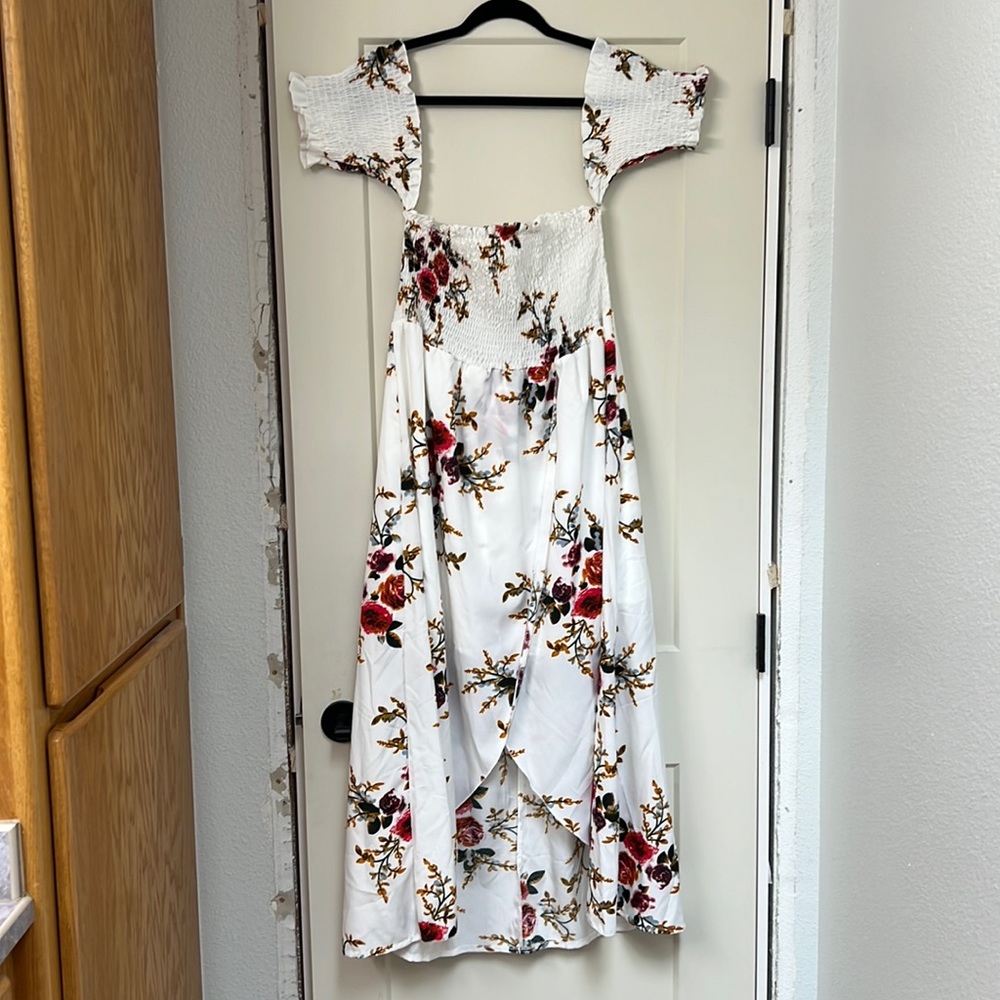 Off the Shoulder High Low Dress
